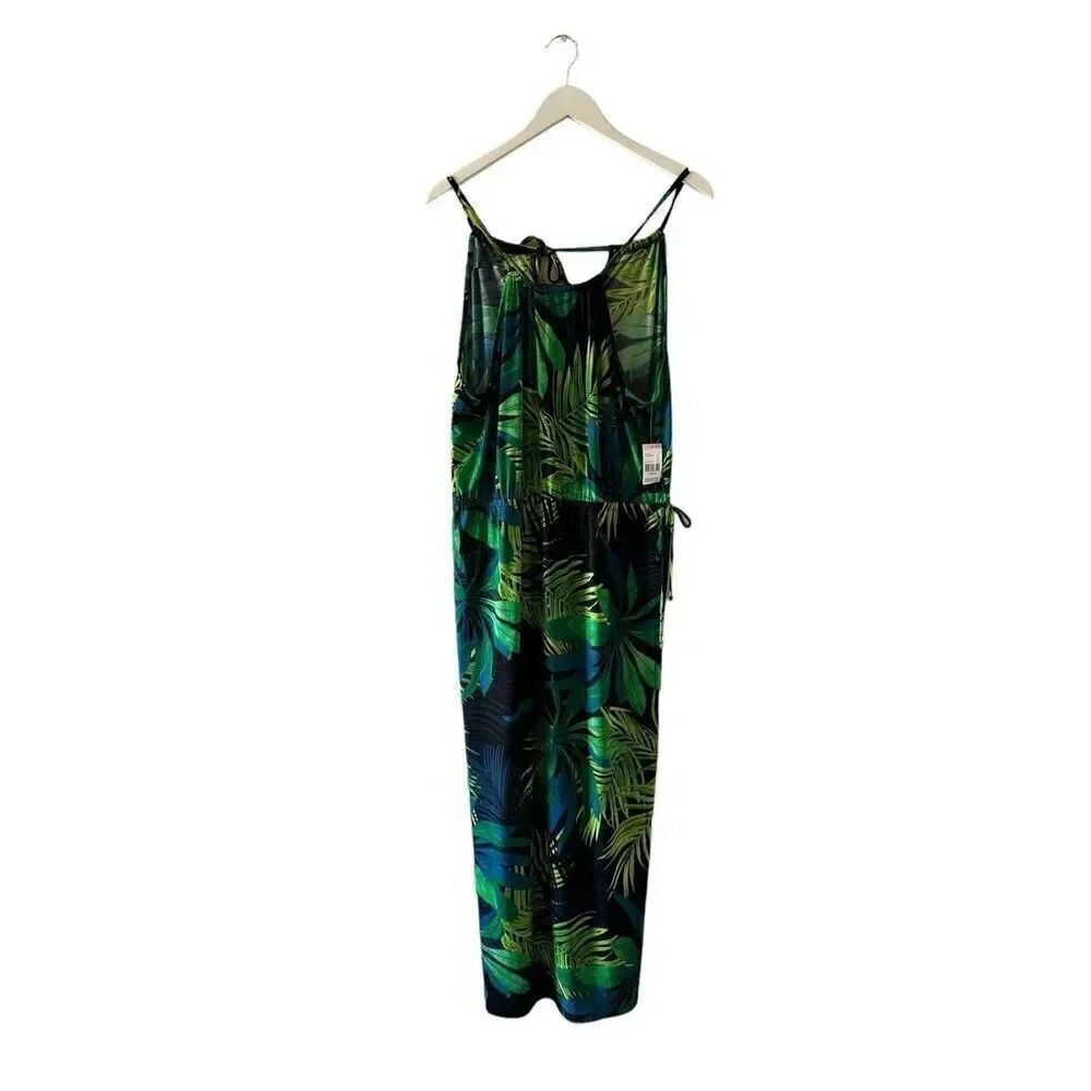 Covington Milk Maid Tropical Beachy Cruise Halter Maxi Spaghetti Straps Jersey